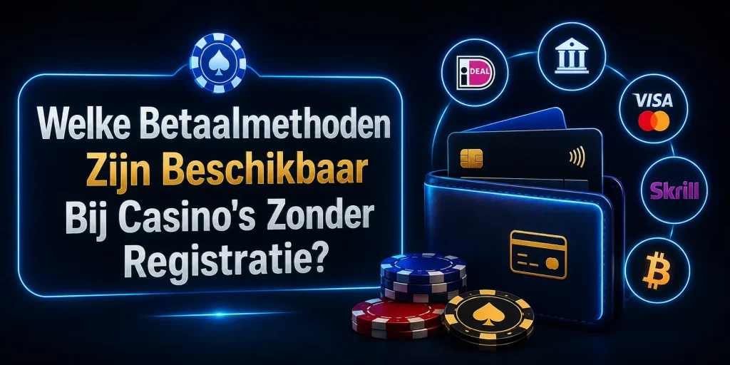 Welke Betaalmethoden Zijn Beschikbaar Bij Casino's Zonder Registratie